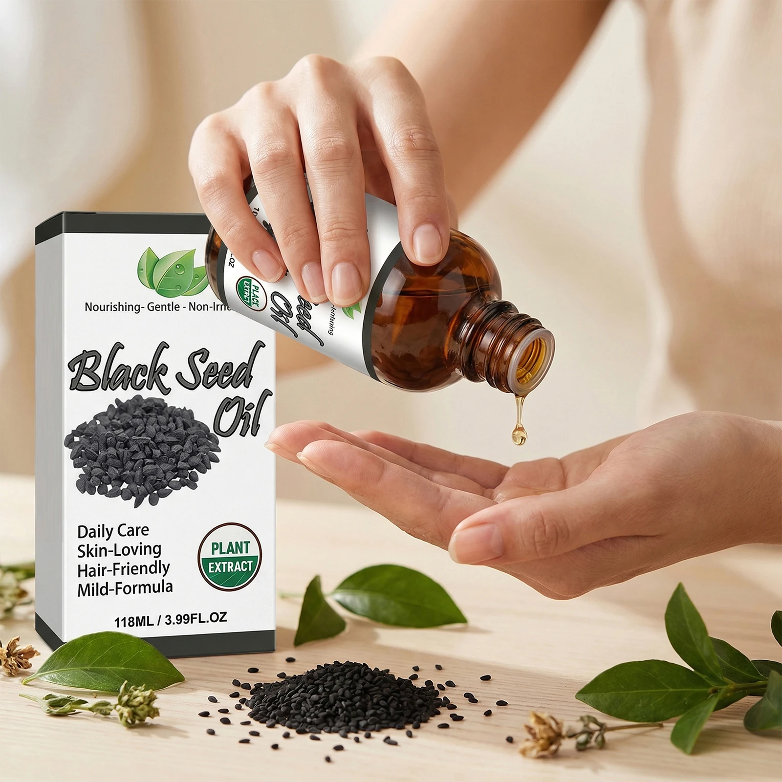 Organic Black Seed Oil - Hair, Face & Body Nourishing Oil
