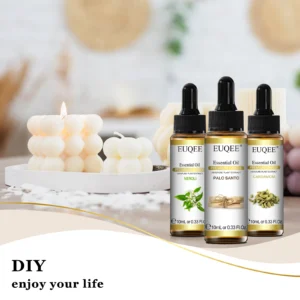 EUQEE 10ml Palo Santo Essential Oil - Oregano, Cardamom, Fennel & More
