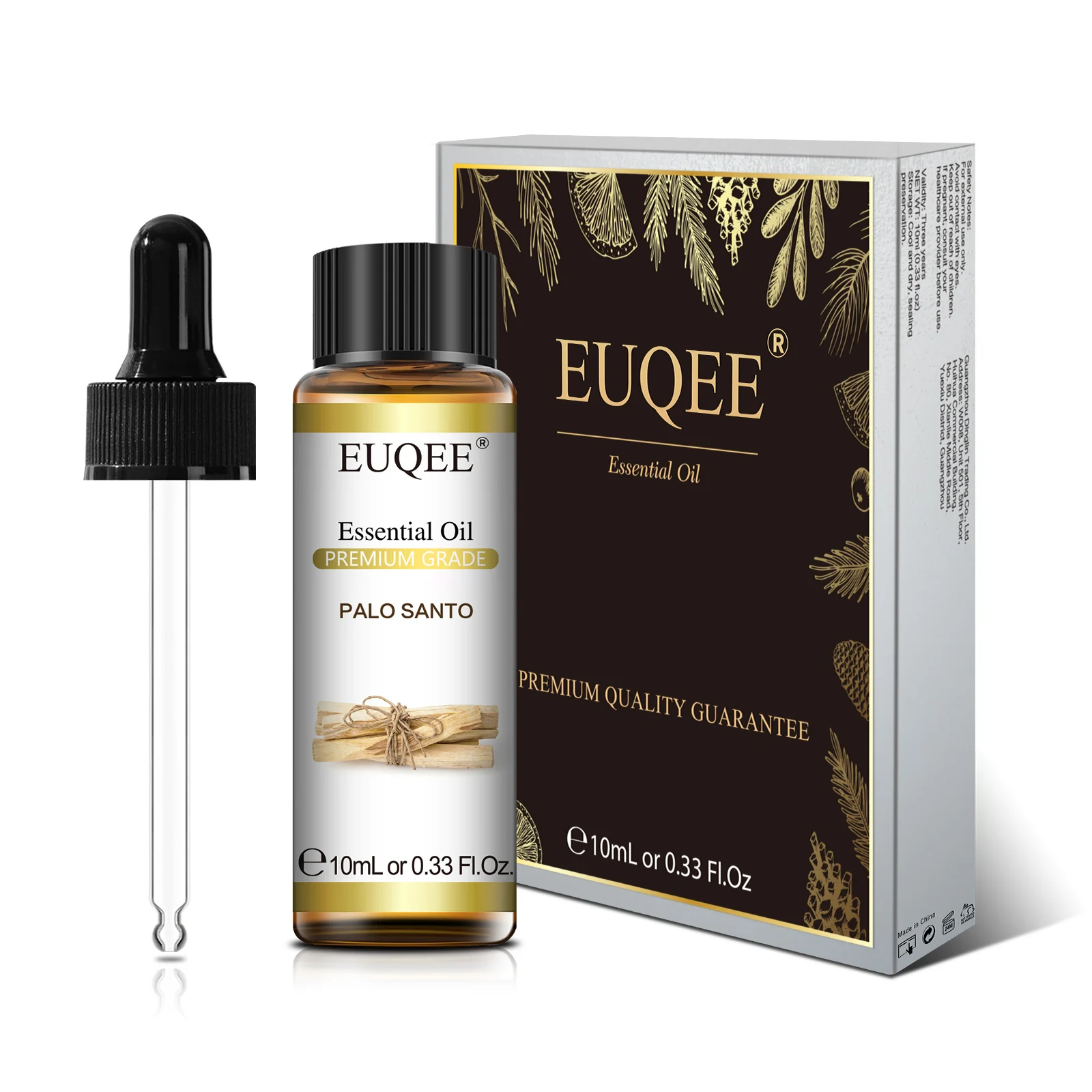 EUQEE 10ml Palo Santo Essential Oil - Oregano, Cardamom, Fennel & More - Image 2