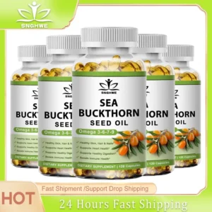 Sea Buckthorn Oil Capsules, Omega-7, Skin & Digestive Support