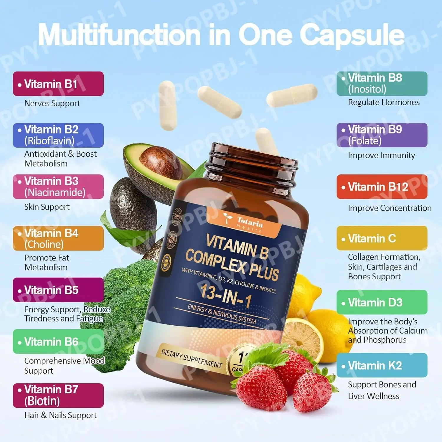 13-in-1 Vitamin B Complex with K2 for Energy - Image 3