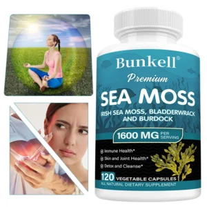 Organic Sea Moss 1600mg - Irish Moss, Bladderwrack & Burdock Root
